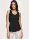 Women's Cotton Sleeveless Black Blouse
