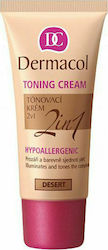 Dermacol Toning 2in1 Desert Feuchtigkeitsspendend Creme Gesicht Tag Gefärbt 30ml