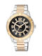 Q&Q Uhr Batterie mit Rose Gold Metallarmband