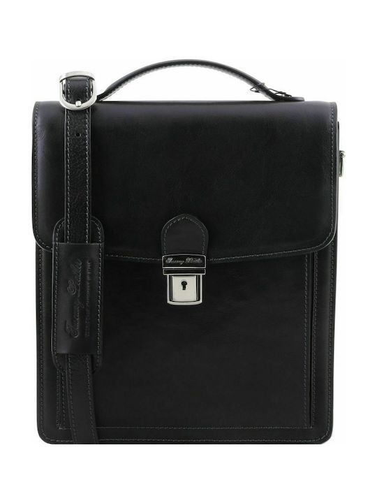 Tuscany Leather David Large Leather Men's Briefcase Black