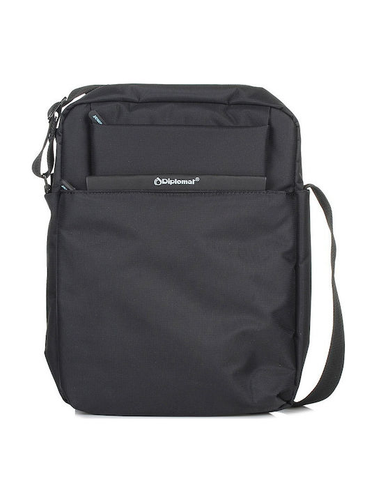 Diplomat PC525 Ανδρική Τσάντα Ώμου / Χιαστί σε Μαύρο χρώμα