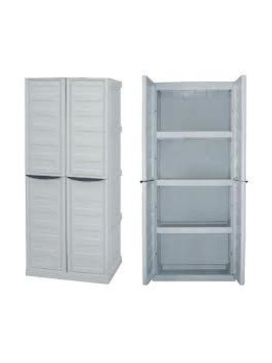 Dulap cu două uși Plastic cu 3 Rafturi 70x39x165cm