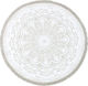 Nima Mandala Beach Towel Round Cotton Ecru Diam...