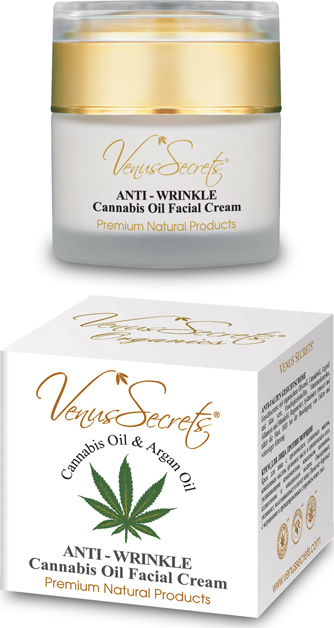 Venus Secrets Anti Wrinkle Cannabis Oil Κρέμα Προσώπου για Αντιγήρανση με Aloe Vera And Κάνναβη 7045