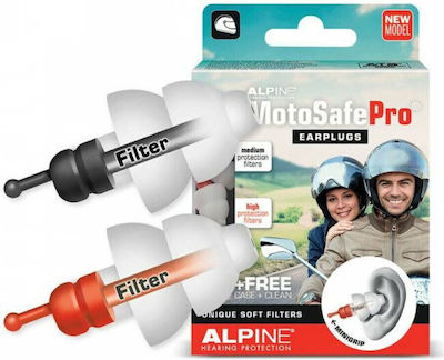 Alpine Motosafe Pro Ωτοασπίδες 2τμχ σε Μαύρο Χρώμα 111.23.112