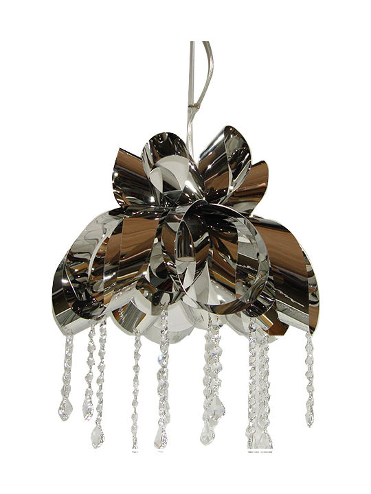 Keskor Hl11461 Chandelier 1xE27 Silver