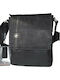Leather Men's Bag Messenger Black