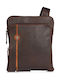 Leather Men's Shoulder / Crossbody Bag Brown