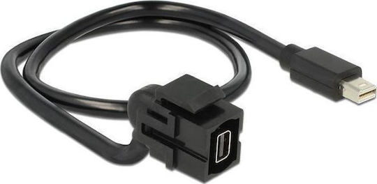 DeLock DisplayPort Cable Male - DisplayPort Female 0.50m Black