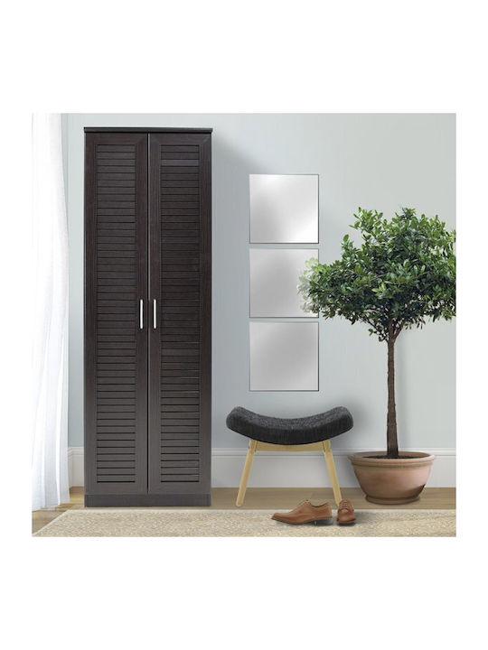 Ξύλινη Παπουτσοθήκη Sante με 7 Ράφια Wenge Μ60xΠ37xΥ183cm