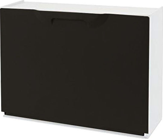 Πλαστική Παπουτσοθήκη Unika με 1 Ράφι Μαύρη 51x17.3x41cm