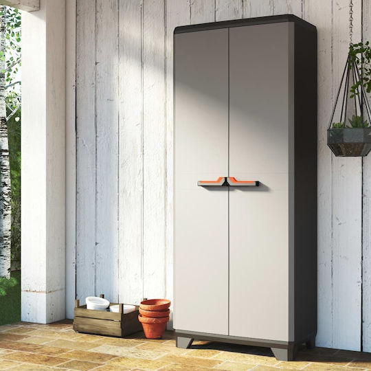Δίφυλλη Ντουλάπα Stilo High Πλαστική με 3 Ράφια 68x39x173εκ.