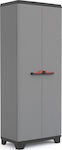 Zweitüriger Kleiderschrank Stilo Utility Kunststoff mit Trennwand & 3 Regale 68x39x173cm 16822