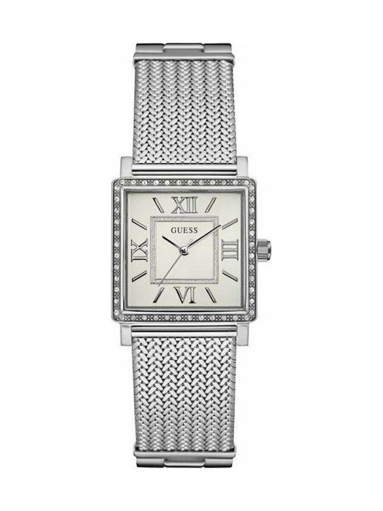 Guess Uhr mit Silber Metallarmband W0826L1