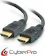 CyberPro HDMI 2.0 Cable HDMI male - HDMI male 7m Μαύρο