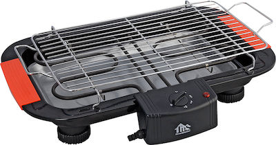 TnS Tischplatte Elektrischer Grill Grill 2000W Orange mit einstellbarem Thermostat 48cmx36cmcm