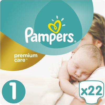 Pampers Πάνα με Αυτοκόλλητο Premium Care No. 1 για 2-5kg 22τμχ