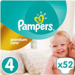 Pampers Scutece cu bandă adezivă Premium Care Premium Care Nr. 4 pentru 8-14 kgkg 52buc