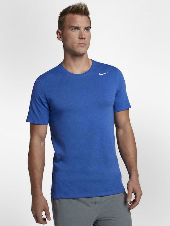Nike Dry Tee Dfc 2.0 Bărbați T-shirt Sportiv cu Mânecă Scurtă Dri-Fit Albastru