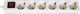 VK Lighting Power Strip 6 Positions with Switch and Cable 1.5m