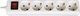 VK Lighting Power Strip 5 Positions with Switch and Cable 1.5m