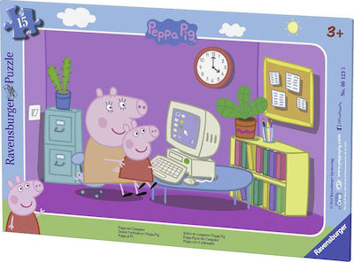 Παιδικό Puzzle Peppa Pig 15pcs για 3+ Ετών Ravensburger