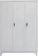 Dreiblättriger Außenschrank 712G Metallisch Galvanisiert mit Verriegelungsfunktion mit Trennwand & 6 Regale 120x45x175cm