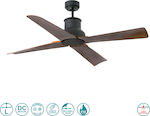 Faro Barcelona Winche 33481 Ceiling Fan 130cm with WiFi and Remote Control Brown