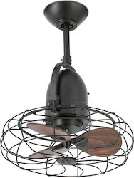 Faro Barcelona Keiki Wall Fan 43cm Brown