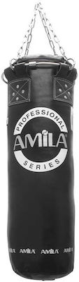 Amila Leather Filled Punching Bag 20kg 90cm Black