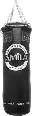 Amila Leather Filled Punching Bag 30kg 100cm Black