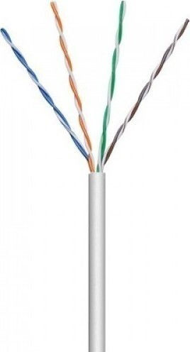Anga U/UTP Cat.5e (Gigabit) Мрежов Кабел Ethernet Без Конектори 305м Бял