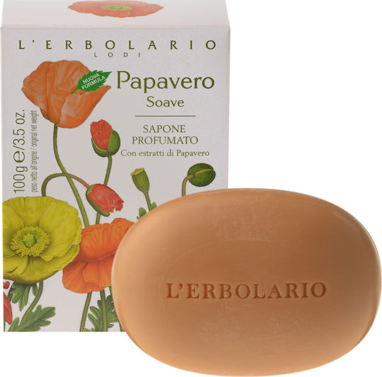 L' Erbolario Papavero Soave Sapone Profumato Μπάρα Σαπουνιού 100gr
