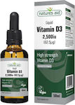 Natures Aid Vitamin D3 Vitamin for Immune System Boost & Bone Health 2500iu 50ml