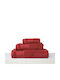Anna Riska Πετσέτα Χεριών Soft Red 3τμχ Βάρους 600gr/m²