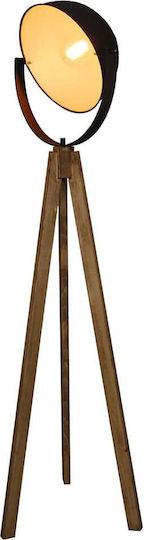 Home Lighting Tripoda Vintage Floor Lamp Height 110x46cm with E27 Lamp Bulb Base Brown Patina