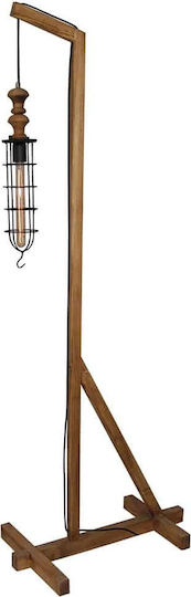 Home Lighting Midas Vintage Φωτιστικό Δαπέδου Υ190xΜ11εκ. με Ντουί για Λαμπτήρα E27 Μαύρο Ματ