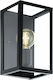 Eglo Loncino Industrial Wall Lamp with E27 Black 15x16cm