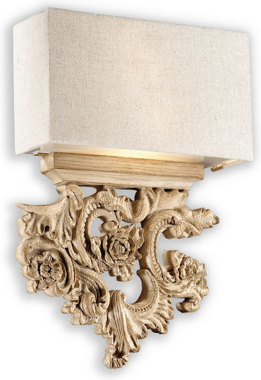 Ideal Lux Peter AP2 Φωτιστικό Τοίχου Μπεζ 30.5x10x10εκ.