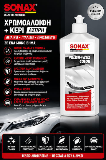 Sonax Salve de Culoare + Ceară Albă 250ml Lustruire & Protecție a Vopselei