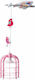 Aca Vogelkäfig Einfaches Licht Kinderdeckenleuchte Deckenleuchte 60W mit Fassung E27 Pink 20cm