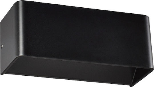 Aca Nephele Clasic Lumină de Perete cu LED Integrat și Lumină Alb Cald Negru 100x10x10cm