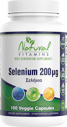 Natural Vitamins Selenium 200mg 100 capsule veget