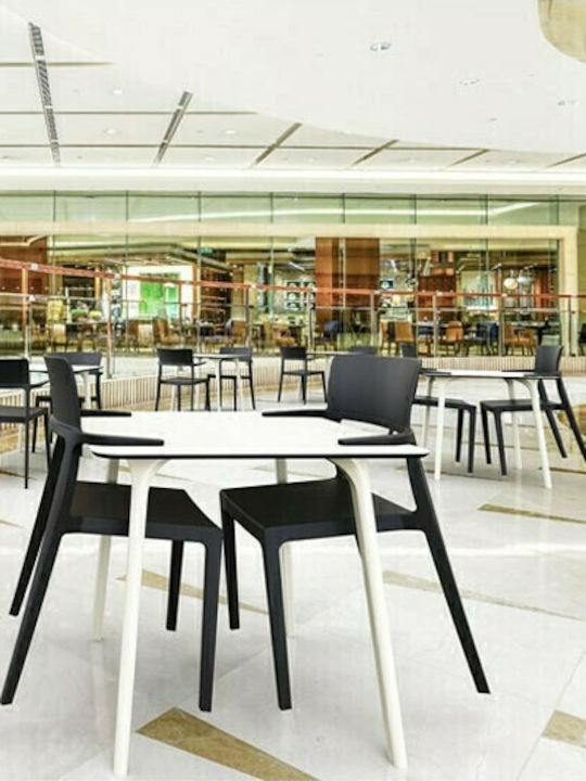 Scaun de exterior Polipropilenă Plus Negru 58x5...