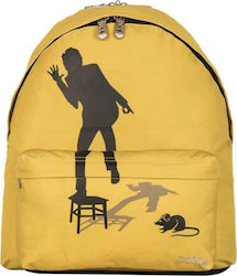 Polo Idea Σχολική Τσάντα Πλάτης Γυμνασίου - Λυκείου σε Κίτρινο χρώμα Μ33 x Π20 x Υ40εκ 2017