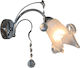 Home Lighting Memo Κλασικό Φωτιστικό Τοίχου με Ντουί E14 Ασημί 10x25x10εκ.