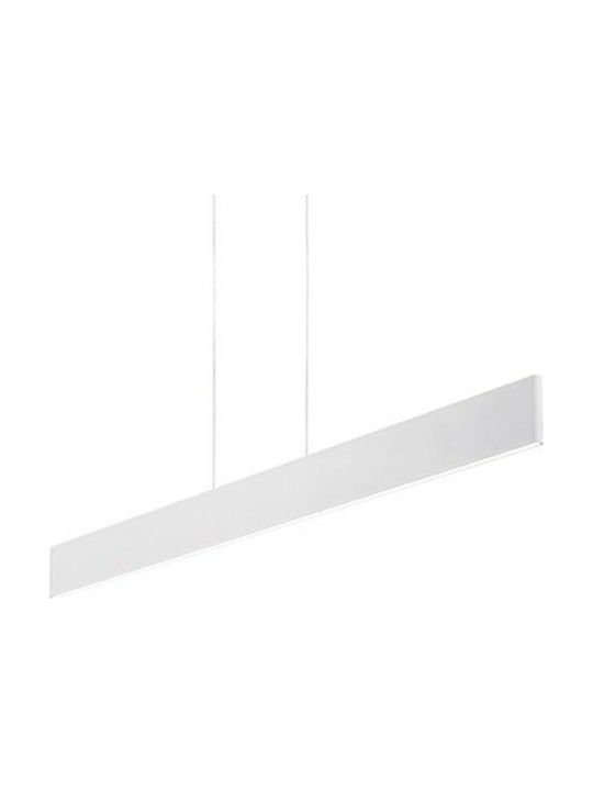 Ideal Lux Desk SP1 Pendant Light LED Rail with Warm White Light White