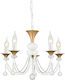 Aca Chandelier Candlestick 5xE14 White 51cm DLA12145P