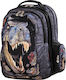 Polo Dino Junior High-High School School Backpack Gray L39xW18xH44cm