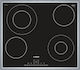 Bosch Ceramic Cooktop With Frame Autonomous Inox with Child Lock Function 58.3x51.3εκ.